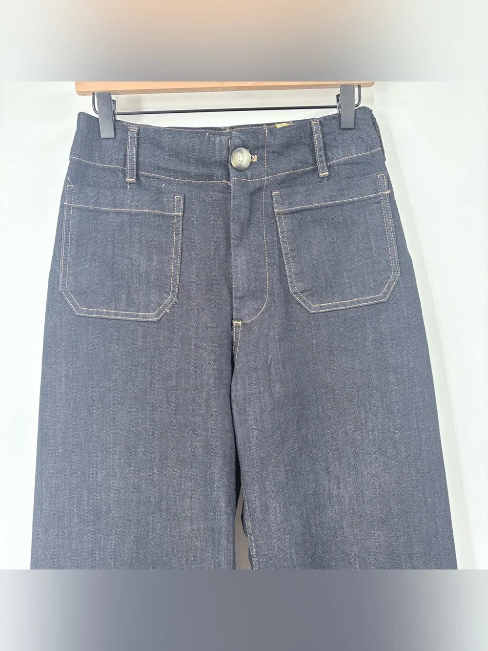Anthropologie Maeve Colette High-Rise Wide-Leg Cropped Jeans